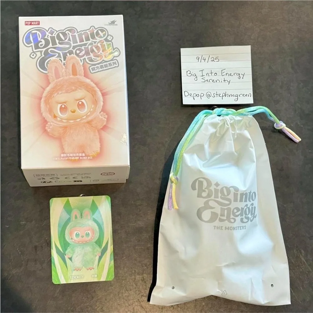 Big Into Energy Serenity Labubu Blind Box Plush Pendant Unopened Box - Picture 5 of 8